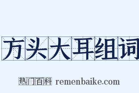 方头大耳组词是什么意思的图片